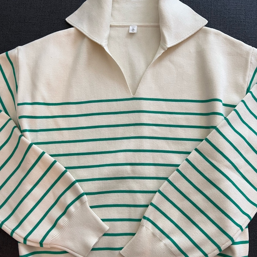 Collared Striped Sweater - Unbranded [& other stories sample piece]